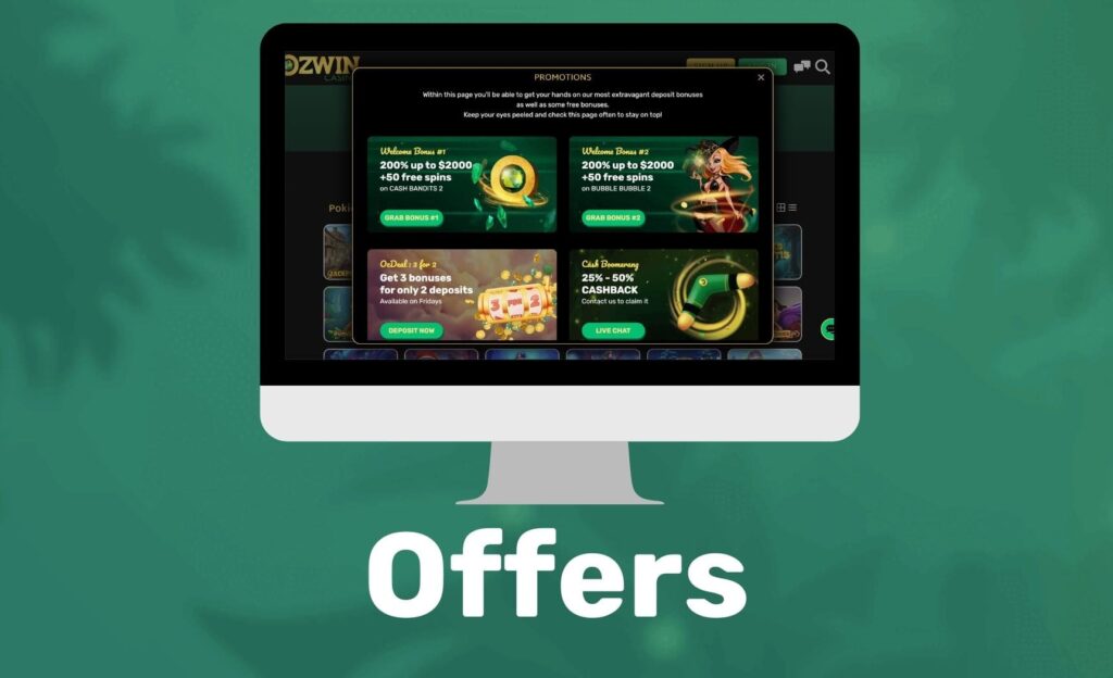 Ozwin Casino Bonus Offers for aussie gaming