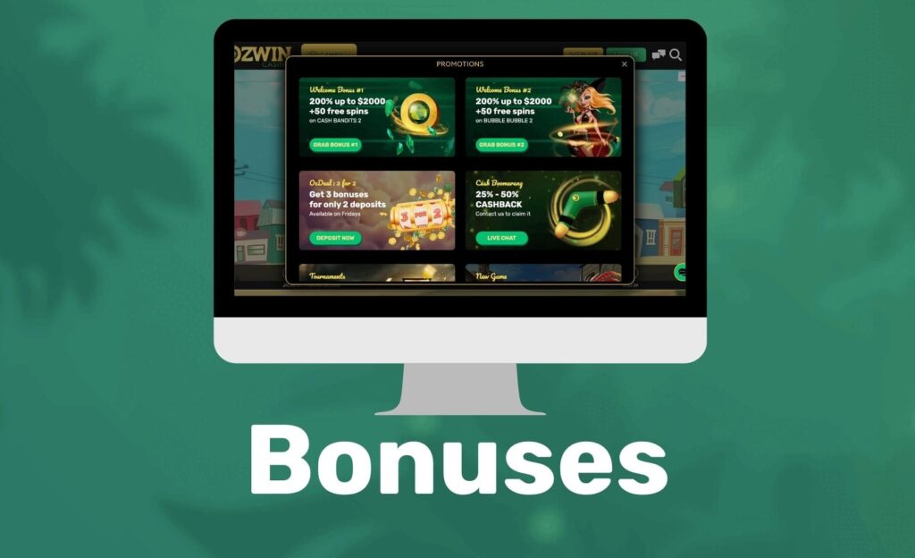 Ozwin Casino Progressive games bonuses Overview