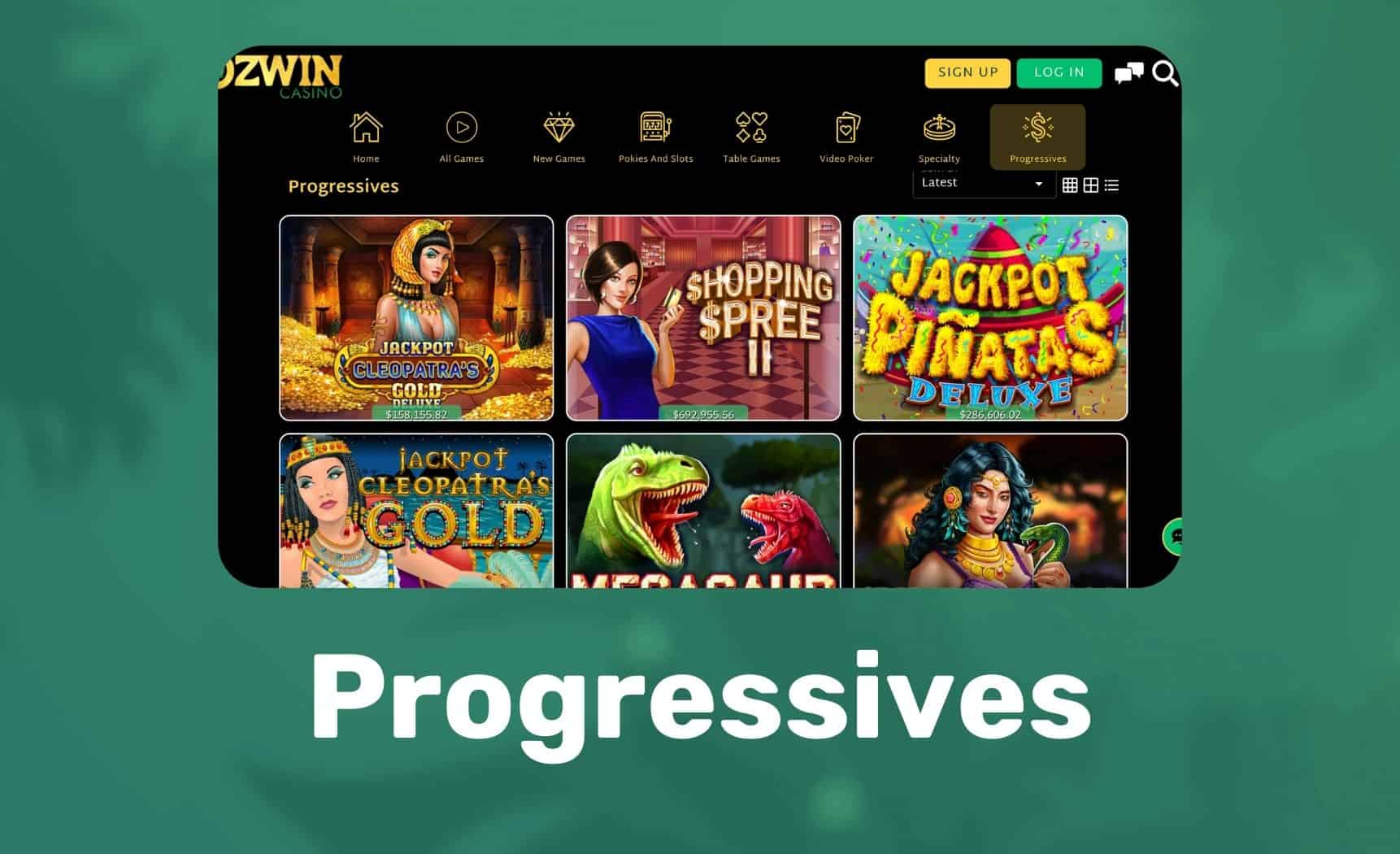 Ozwin Casino Progressives GAmes Overview