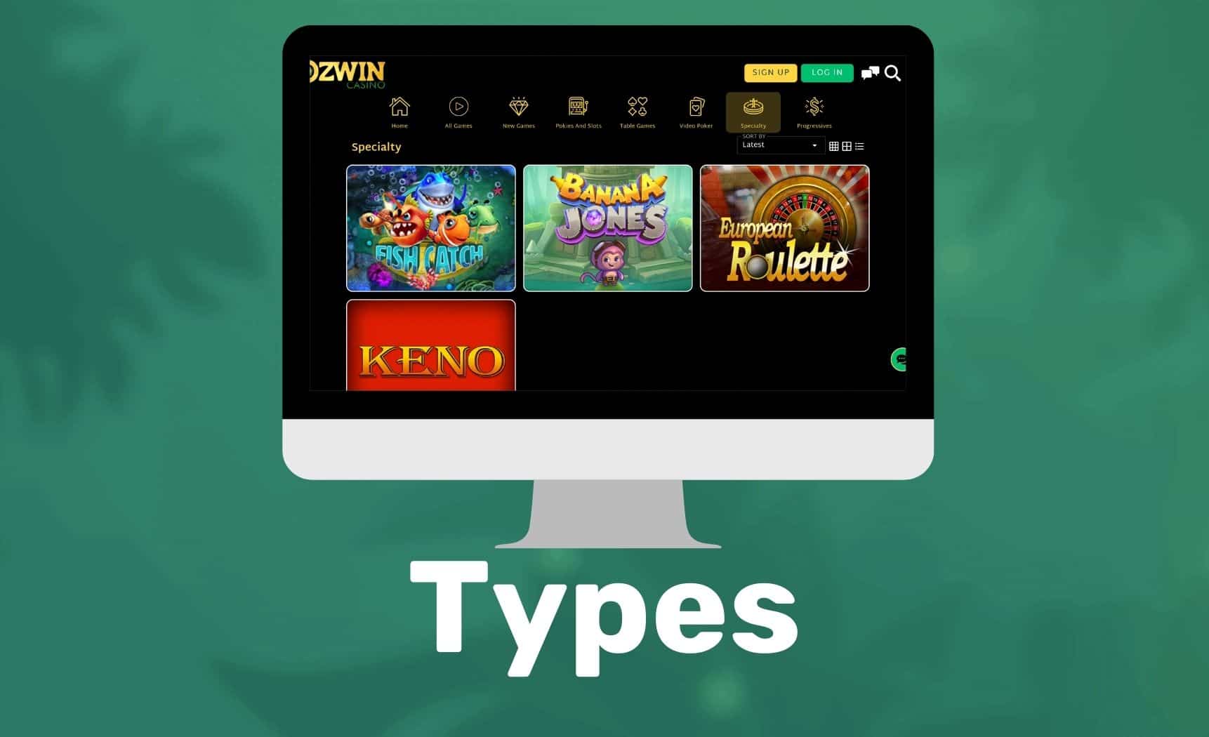 Ozwin Casino specialty games types review