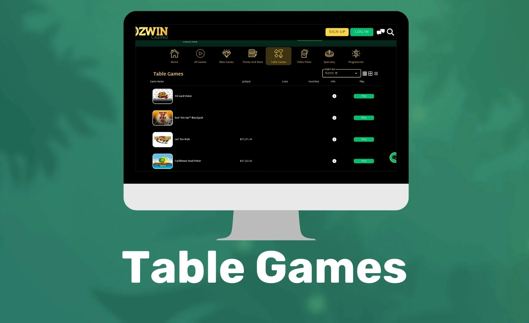 Ozwin Casino table game
